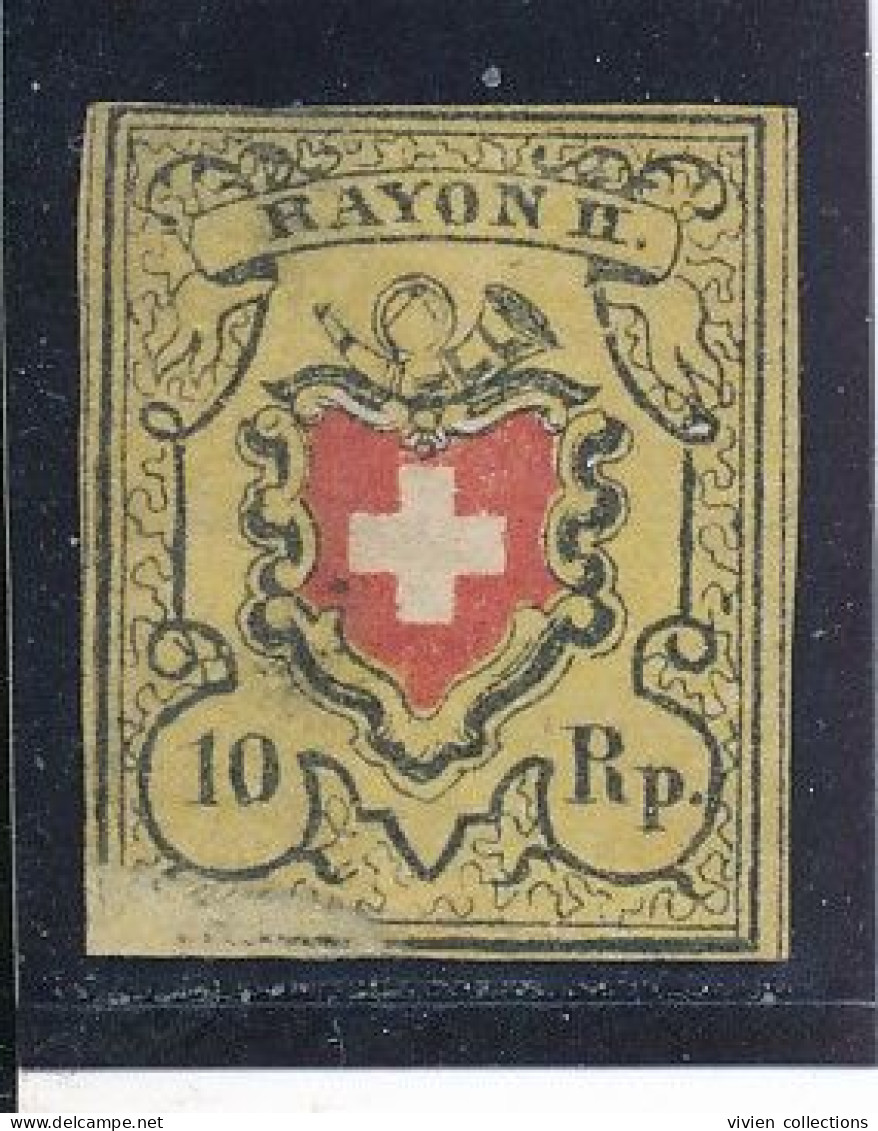 Suisse Poste Fédérale N° 15 Neuf * Défaut En Bas (pelurage) - 1843-1852 Federale & Kantonnale Postzegels