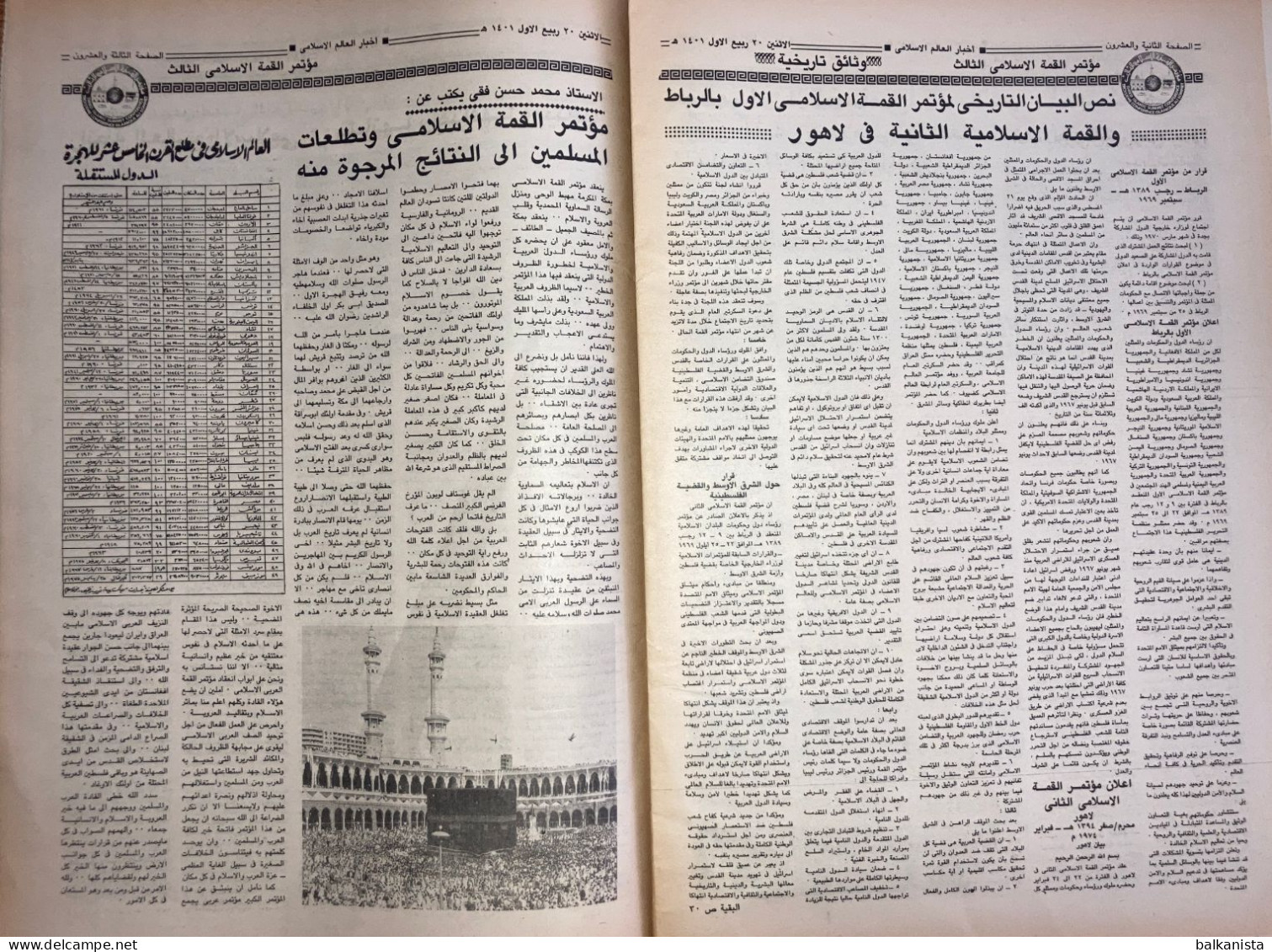 Saudi Arabia  Akhbar al-Alam al-Islami Newspaper  26 January 1981