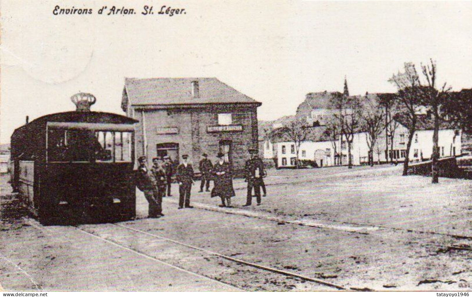 Environs D'Arlon  St Leger  Le Tram Animée Voyagé En 1910 - Saint-Léger