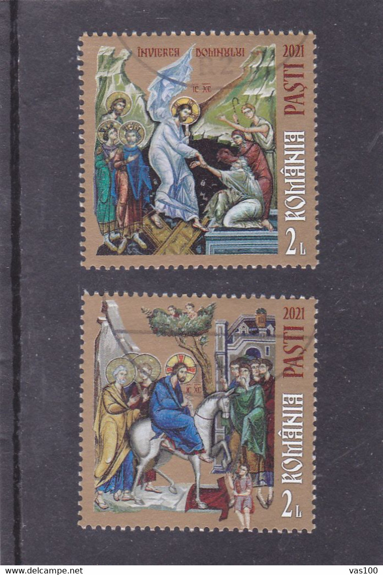 ROMANIA  2021-ESTER, ROMANIA 2v,USED FULL SET. - Gebraucht