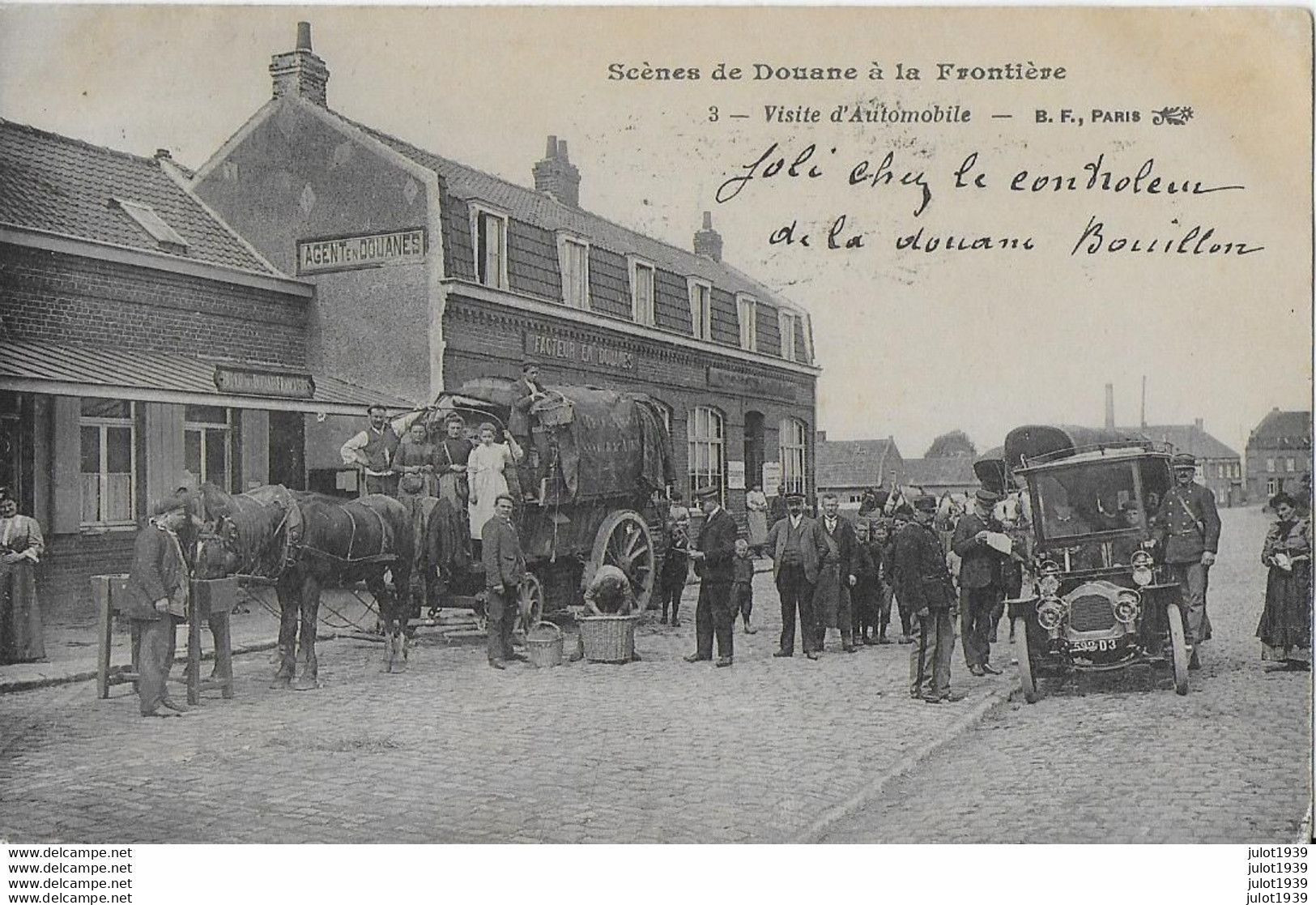 WATTRELOS . 59   DOUANE ..-- SCENES à La FRONTIERE . 1910 Vers PARIS ( Mme Blanche LECLERC ) . COECKELBERGH . - Wattrelos