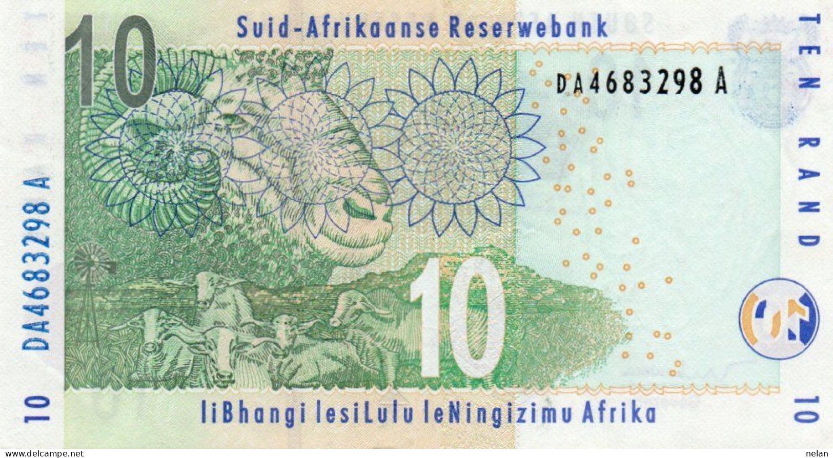 SOUTH AFRICA 10 RAND 1999 P-123b  AUNC - Südafrika