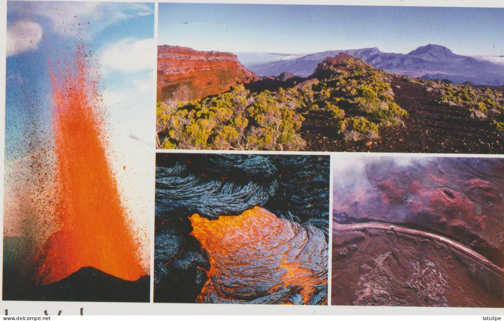 Carte De La Reunion  LE VOLCAN  Multivues ( 4 ) - Réunion