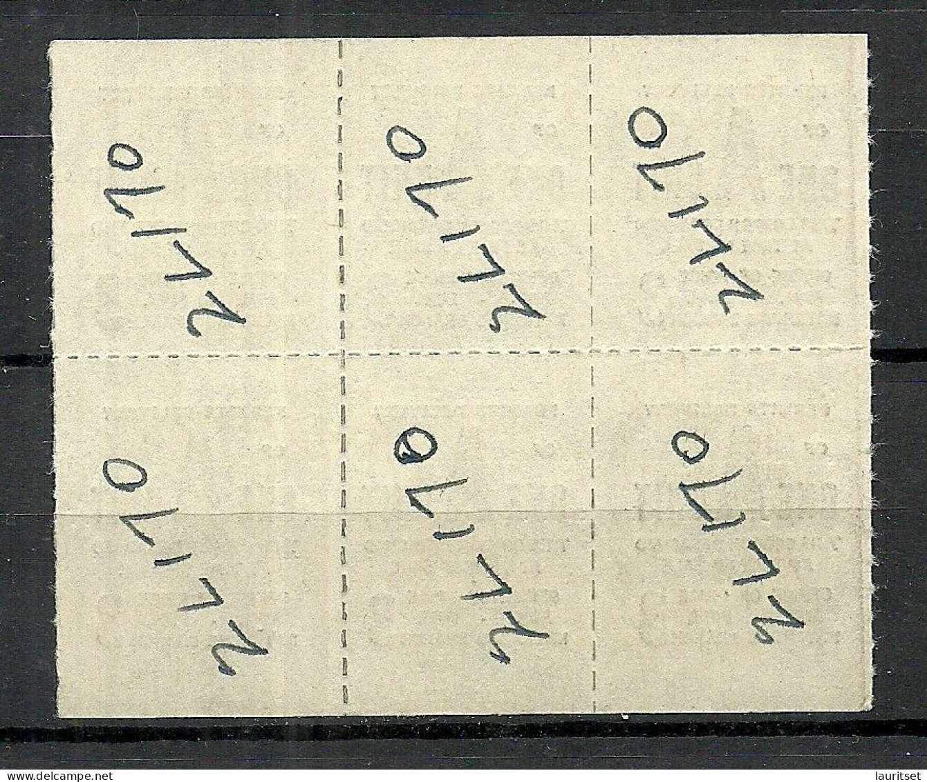 USA - Fuel Gasoline Ration Stamp 6-block (*) - Sin Clasificación