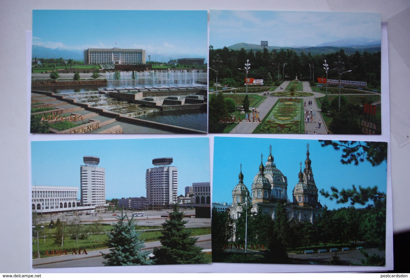 KAZAKHSTAN. ALMATY Capital. Complete Set. 18 Postcards Lot.1987 Airport, Stade, Railway Station, Lernin Monument - Kazakhstan