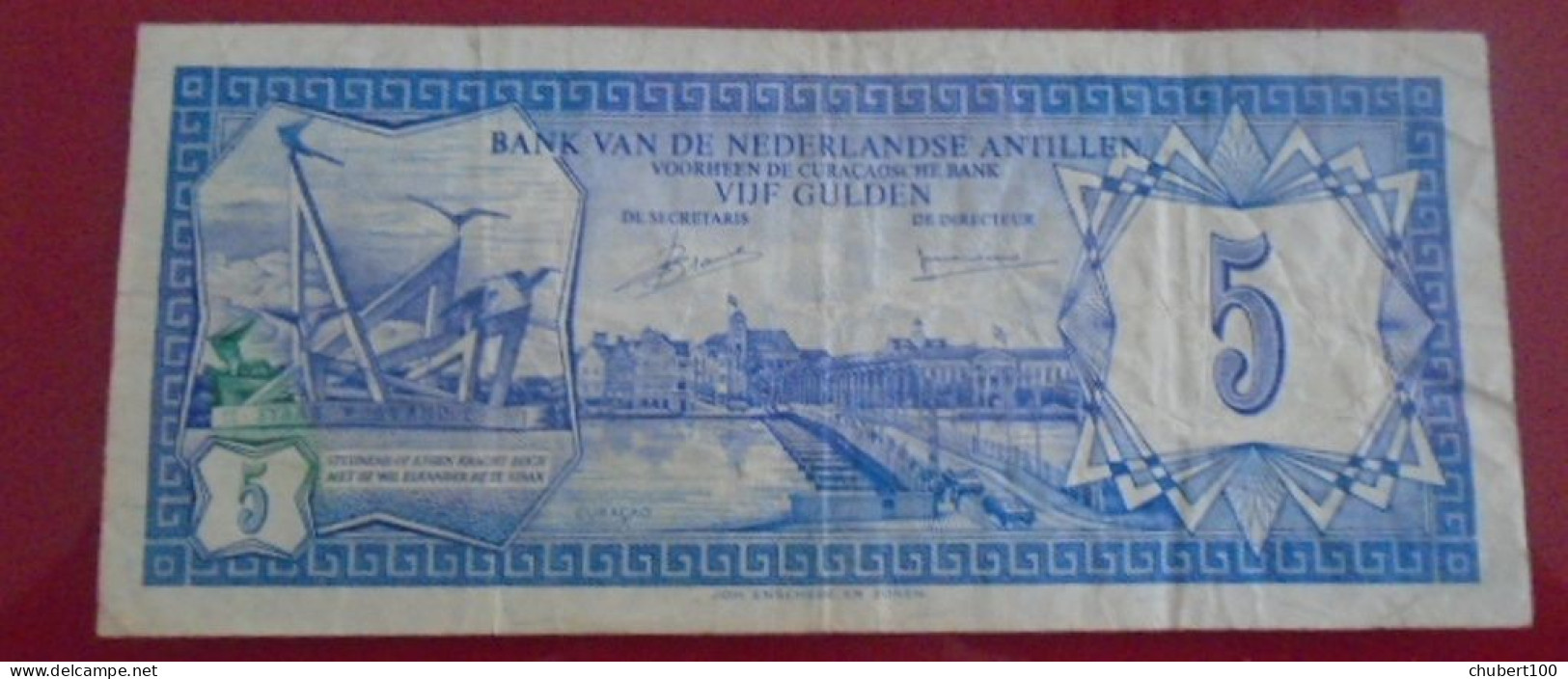 NETHERLANDS ANTILLES, P 15a ,  5 Gulden  ,  1980 , VF - Netherlands Antilles (...-1986)