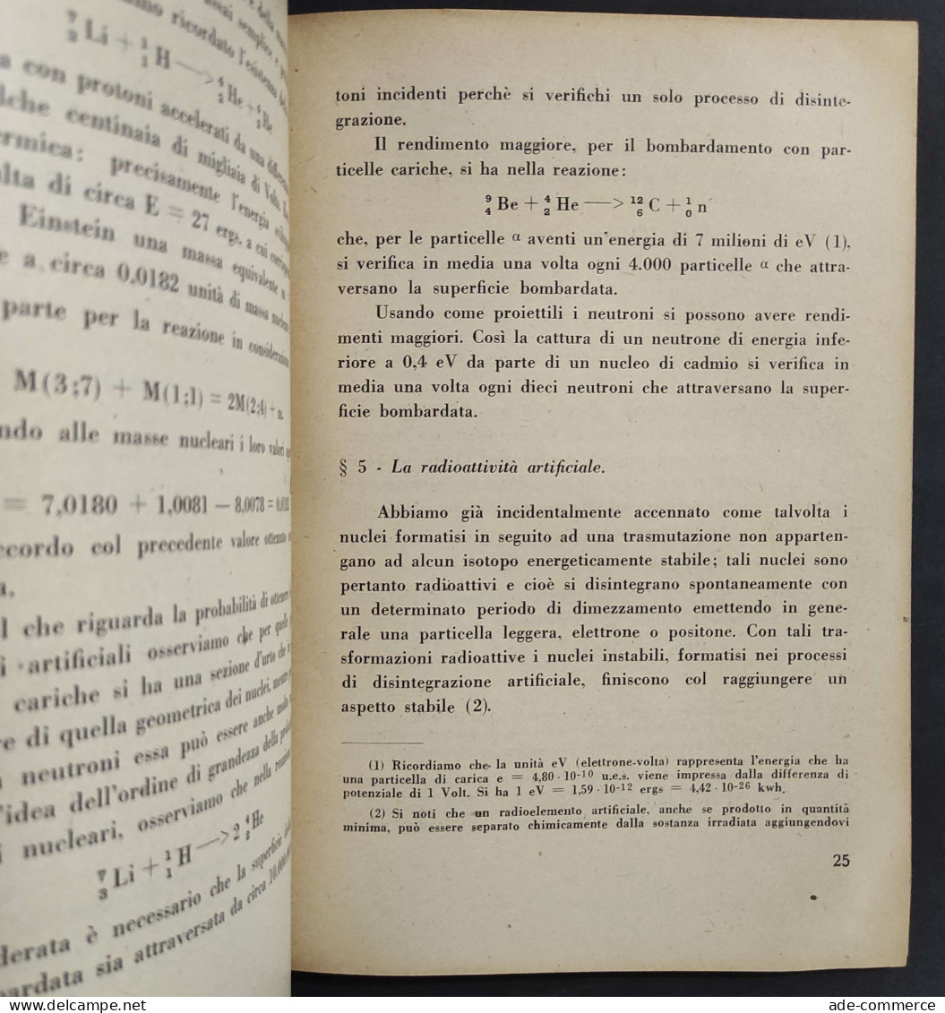 L'Utilizzazione Della Energia Atomica - P. Caldirola - Ed. Viscontea                                                     - Mathematik Und Physik