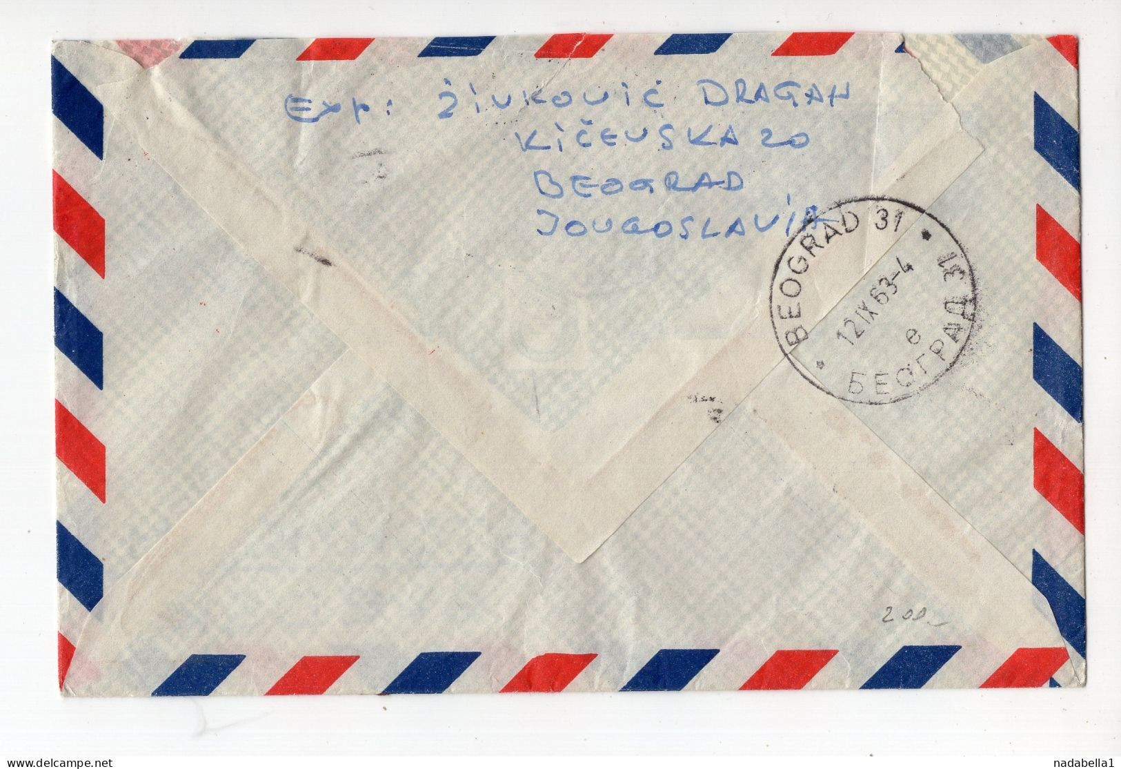 1963. YUGOSLAVIA,SERBIA,BELGRADE,EXPRESS,RECORDED AIRMAIL COVER TO SWEDEN,STOCKHOLM - Luchtpost