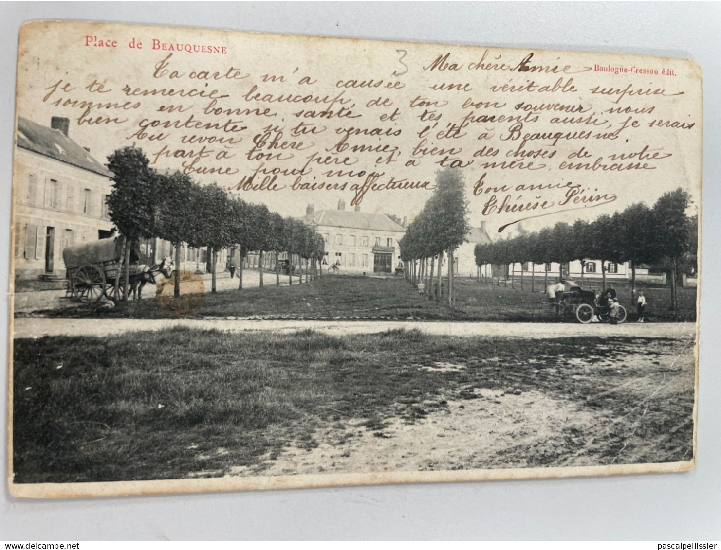 CPA Précurseur - 80 - BEAUQUESNE - Place De Beauquesne - Beauquesne