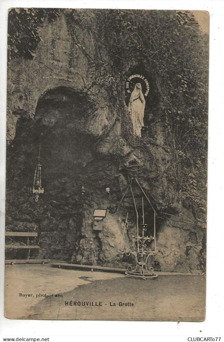 Hérouville-Saint-Clair  (14) : La Grotte De Lourdes En 1919 PF. - Herouville Saint Clair