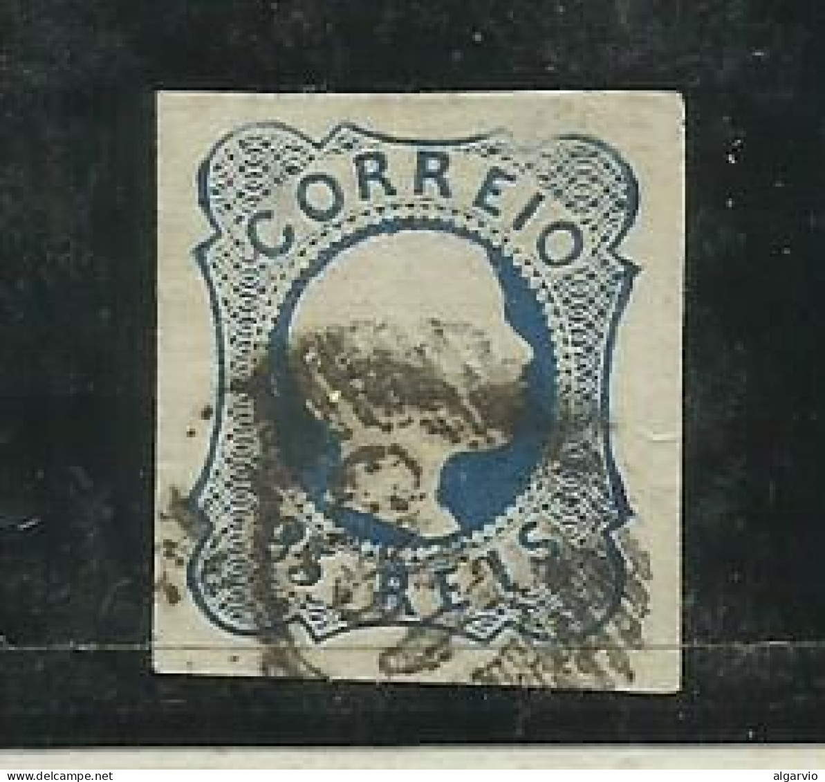 Portugal 1856/8 D.Pedro, Anelados.# 12,25rs Azul Usado, Boas Margens Bonito Lt 639 - Usado