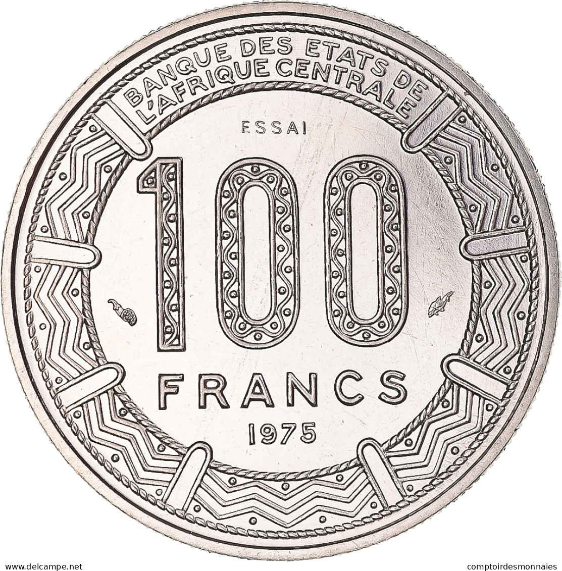 Monnaie, République Du Congo, 100 Francs, 1975, Monnaie De Paris, ESSAI, FDC - Congo (République 1960)