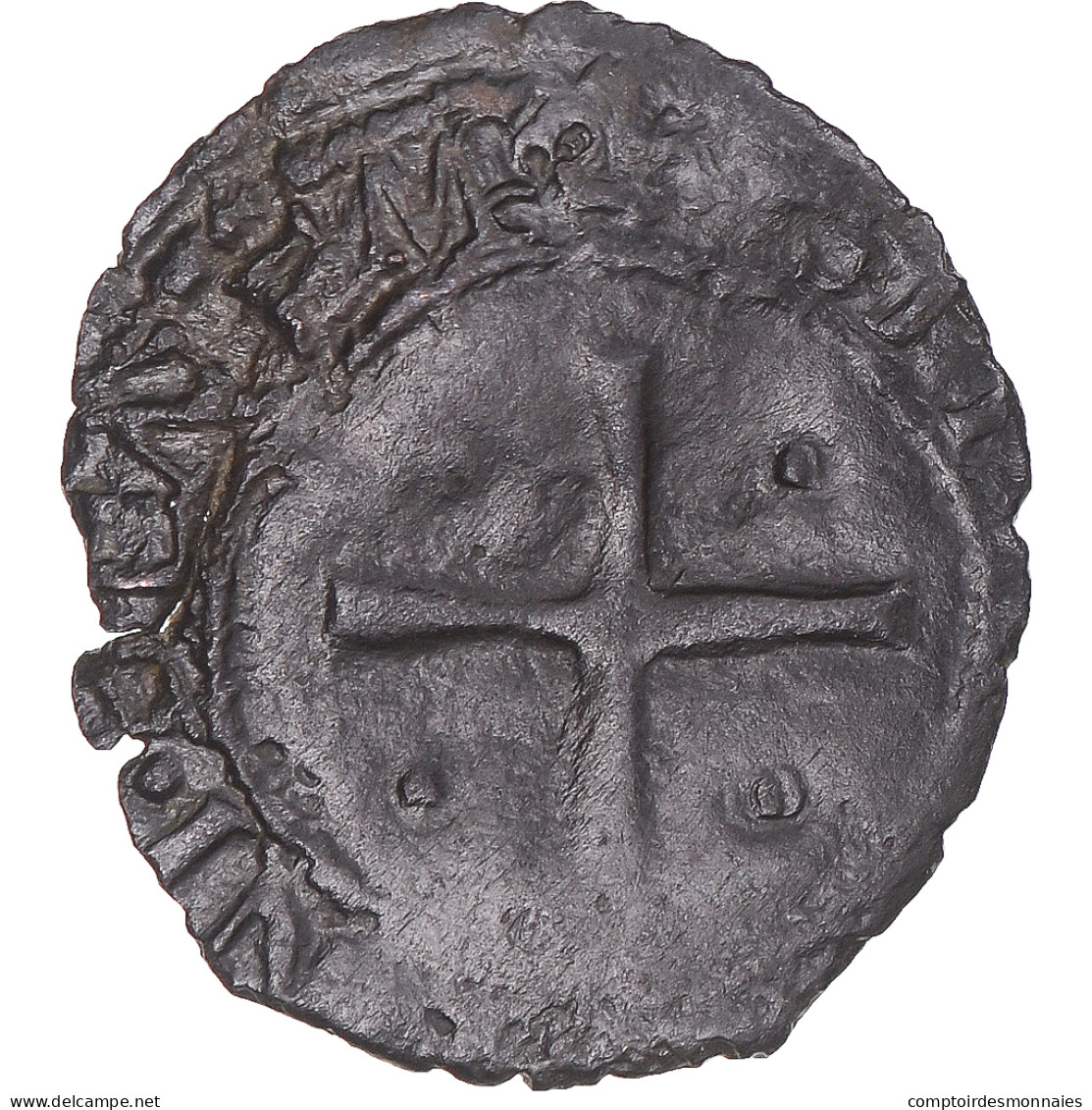 Monnaie, France, François Ier, Denier Coronat, TB+, Billon, Gadoury:174 - 1515-1547 Frans I