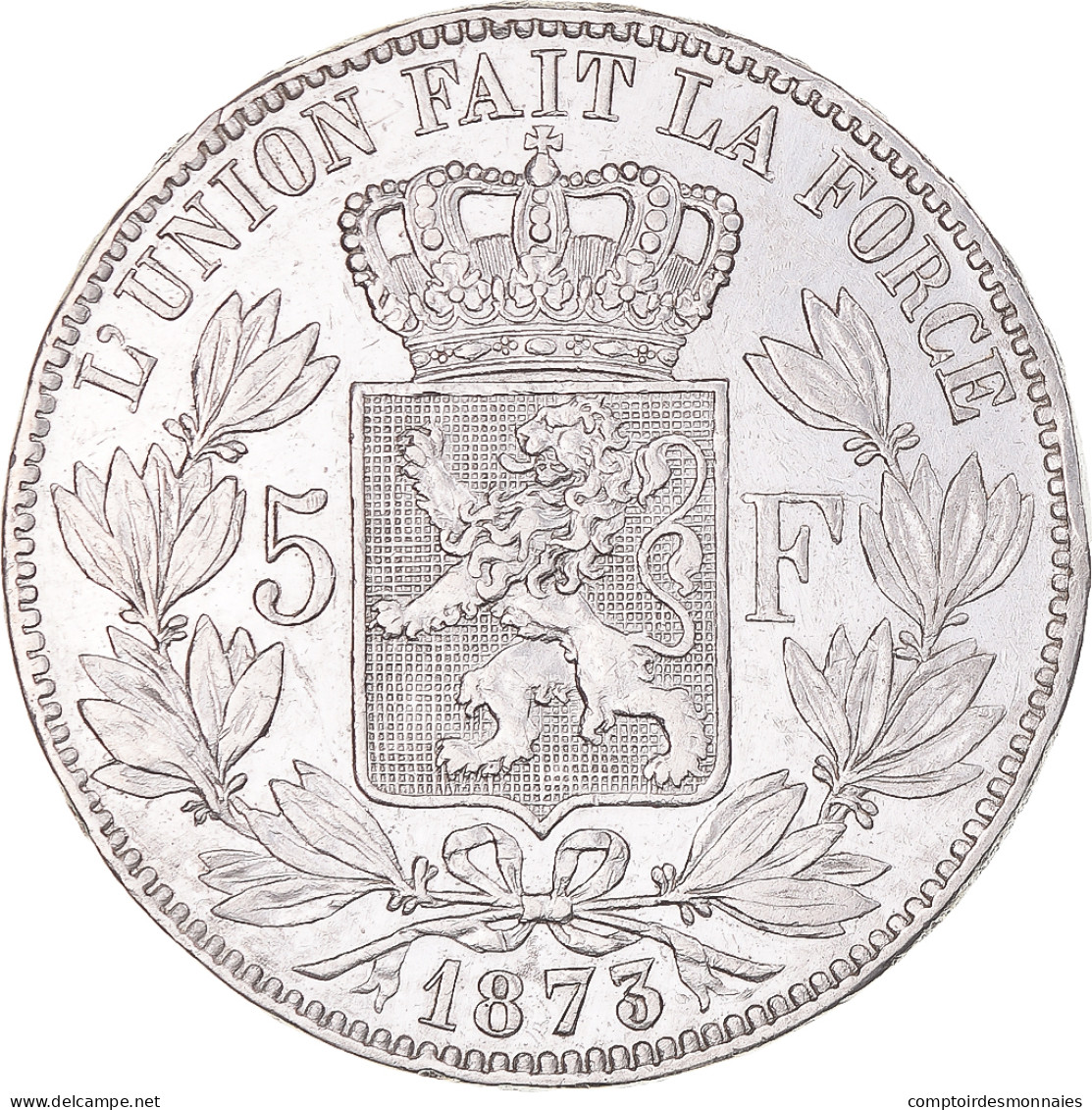 Monnaie, Belgique, Leopold II, 5 Francs, 5 Frank, 1873, TTB, Argent, KM:24 - 5 Francs