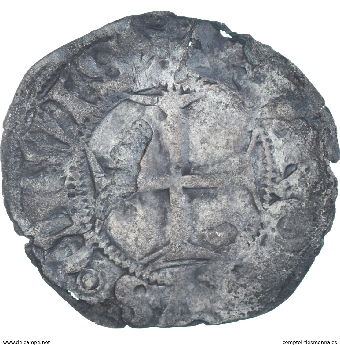 Monnaie, France, Charles VI, Denier Tournois, 1380-1422, 2nd Emission, TB+ - 1380-1422 Charles VI Le Fol