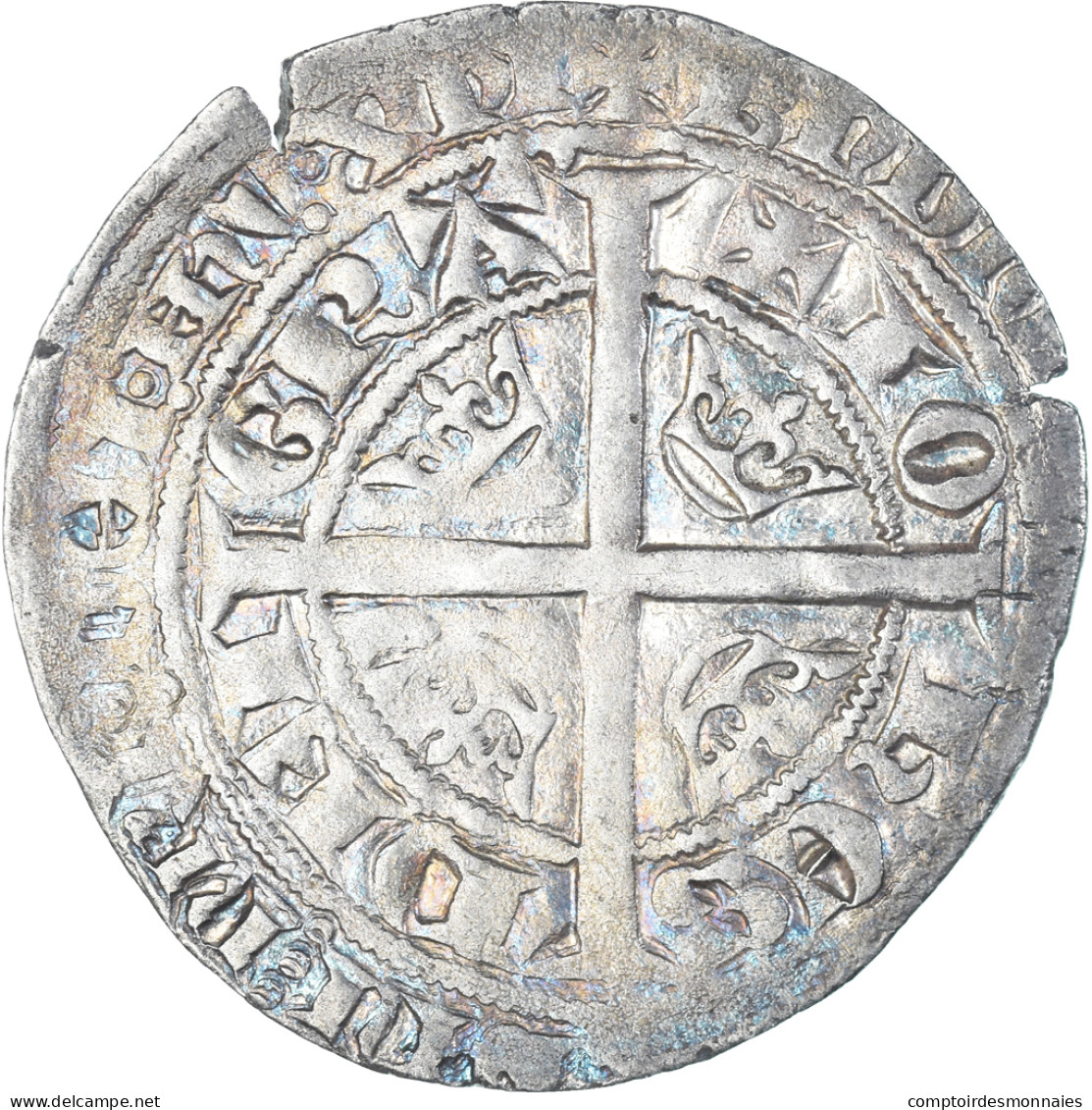 Monnaie, France, Jean II Le Bon, Gros Blanc Aux Fleurs De Lis, 1350-1364, TTB - 1350-1364 Johann II. Der Gute