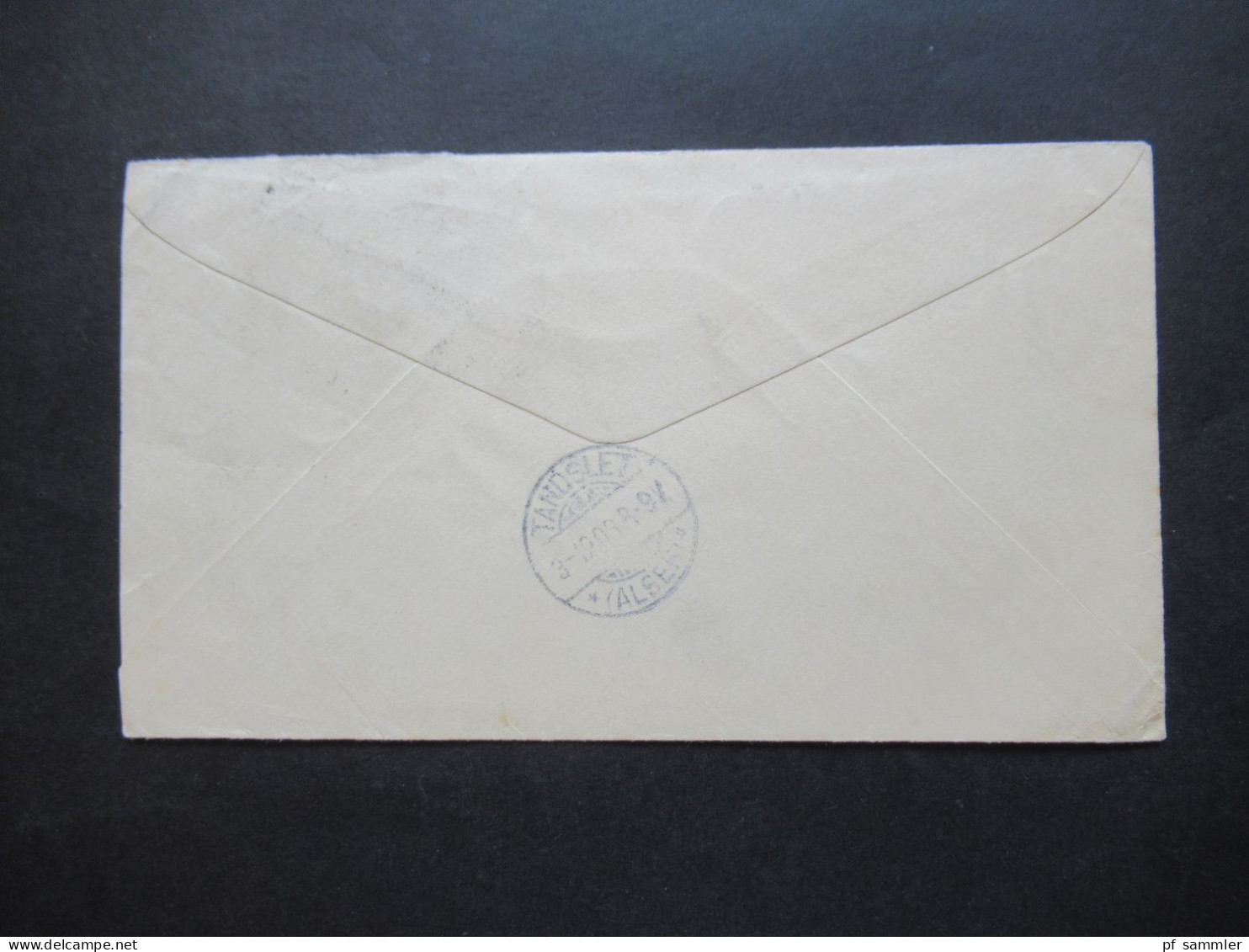 USA 1905 Ganzsachen Umschlag Mit ZuF Stempel Los Banos Cal. Nach Kettingholz Ank. Stempel Tandslet (Alser) - Brieven En Documenten