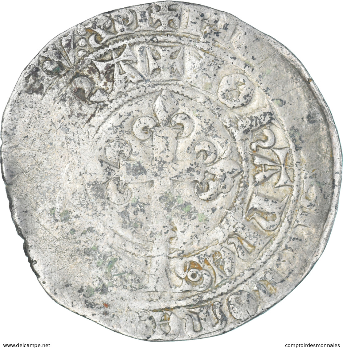 Monnaie, France, Jean II Le Bon, Gros à La Couronne, 1350-1364, 1st Emission - 1350-1364 Jean II Le Bon