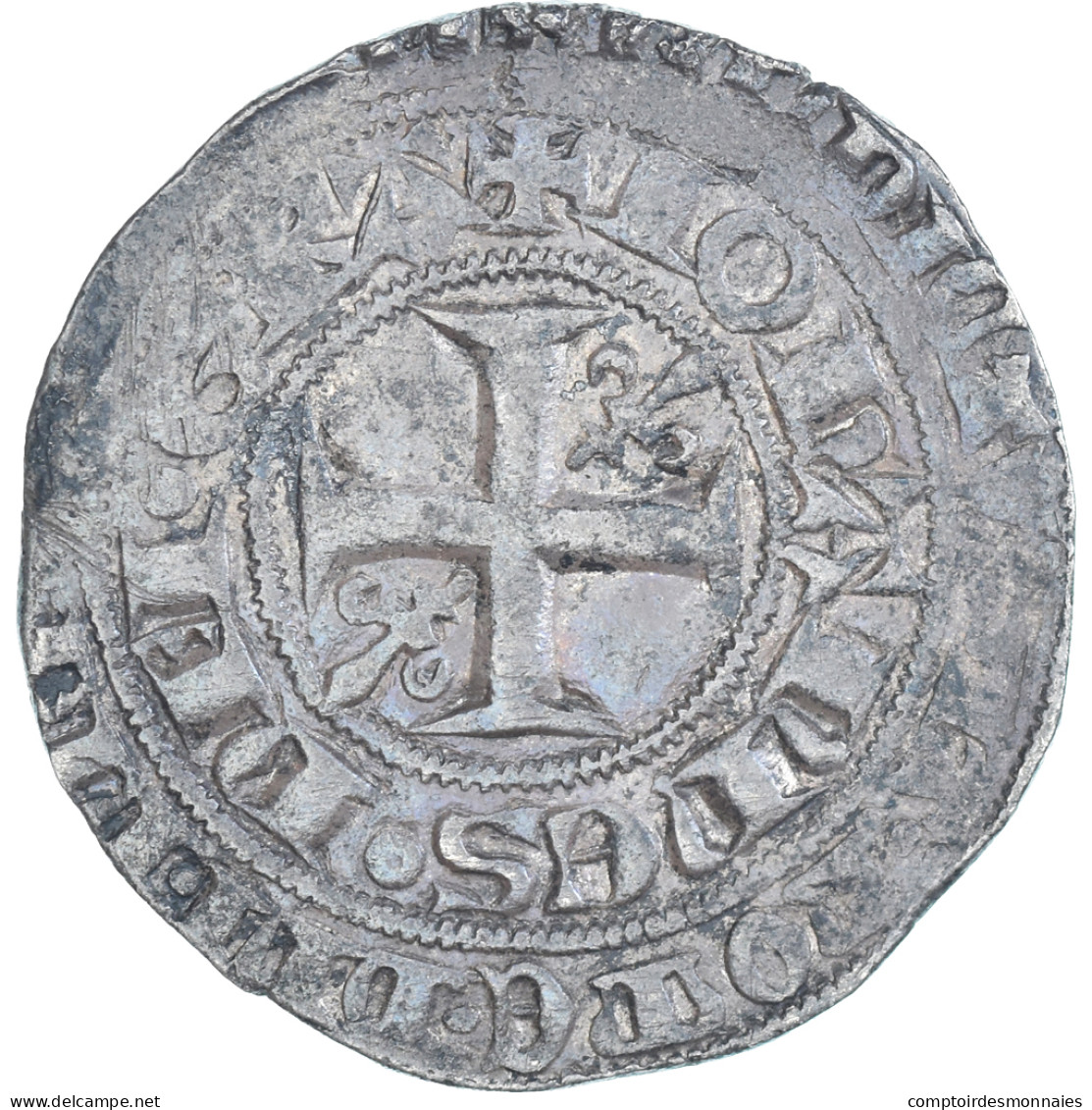 Monnaie, France, Jean II Le Bon, Gros Blanc à La Couronne, 1356-1364, TTB - 1350-1364 Jan II Van Frankrijk (De Goede)