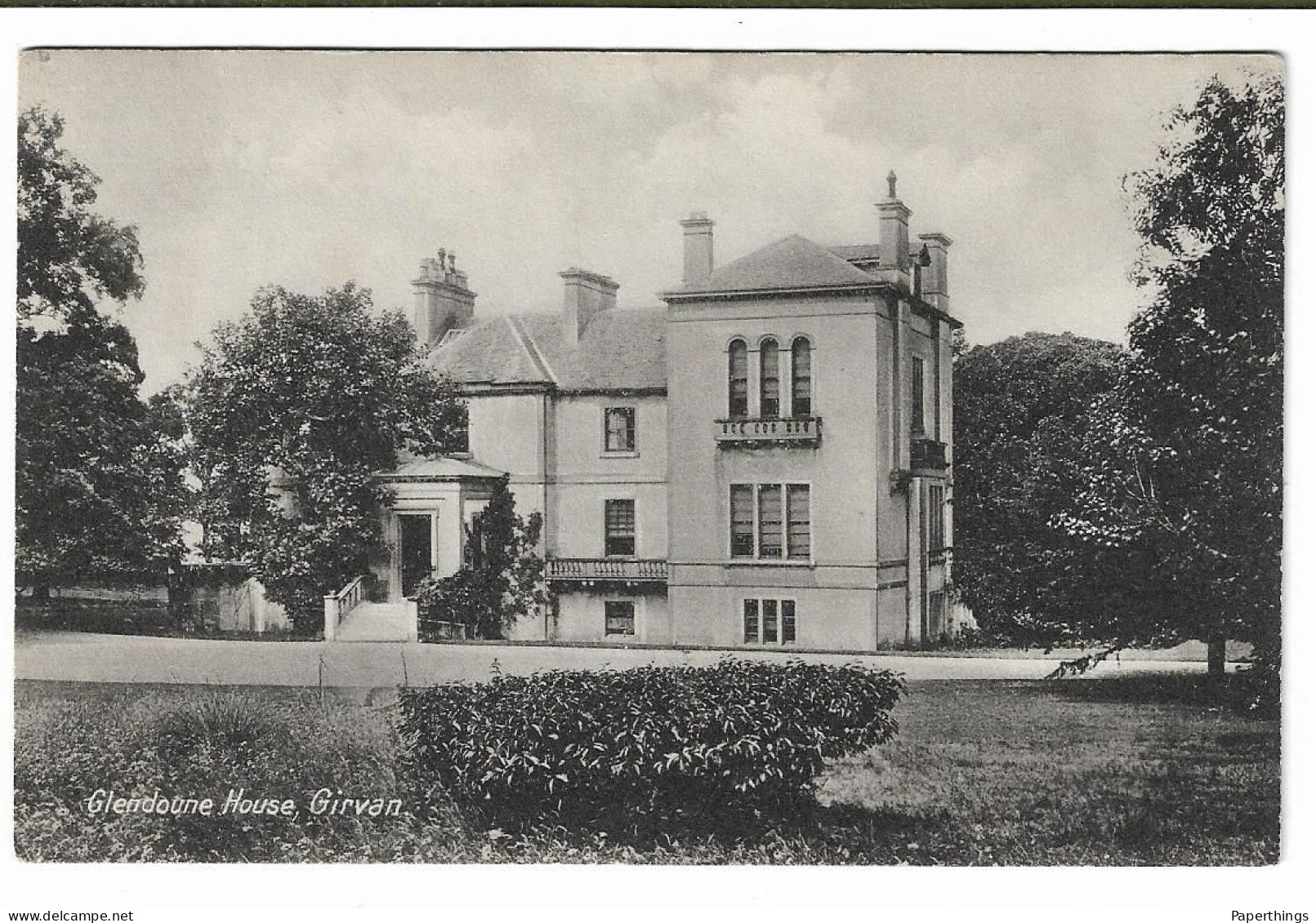 Postcard, Scotland, Ayrshire, Girvan, Glendoune House, Mansion, Stately Home. - Ayrshire