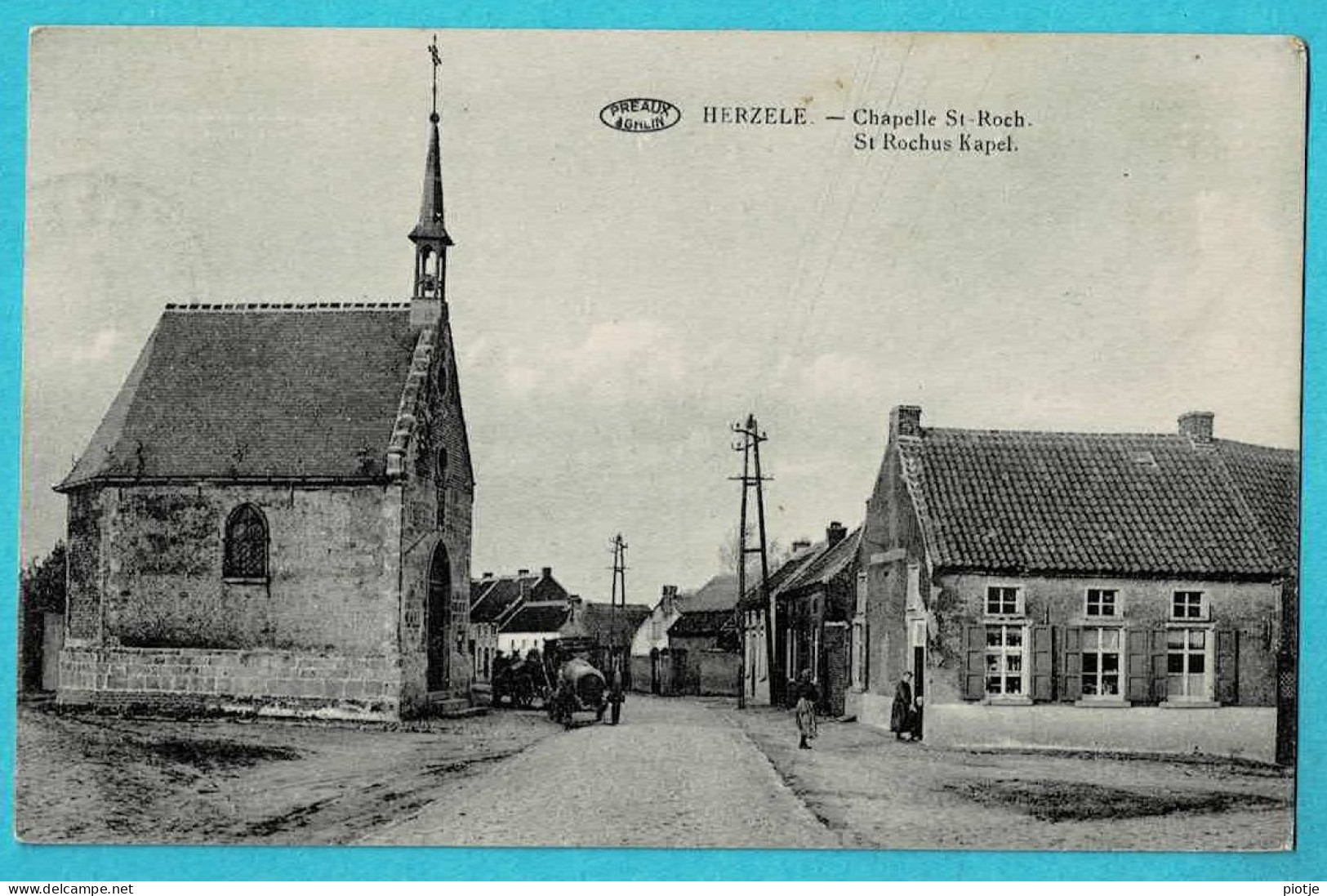 * Herzele - Hersele (Oost Vlaanderen) * (Préaux à Ghlin) Chapelle Saint Roch, Sint Rochus Kapel, Animée, Unique, TOP - Herzele