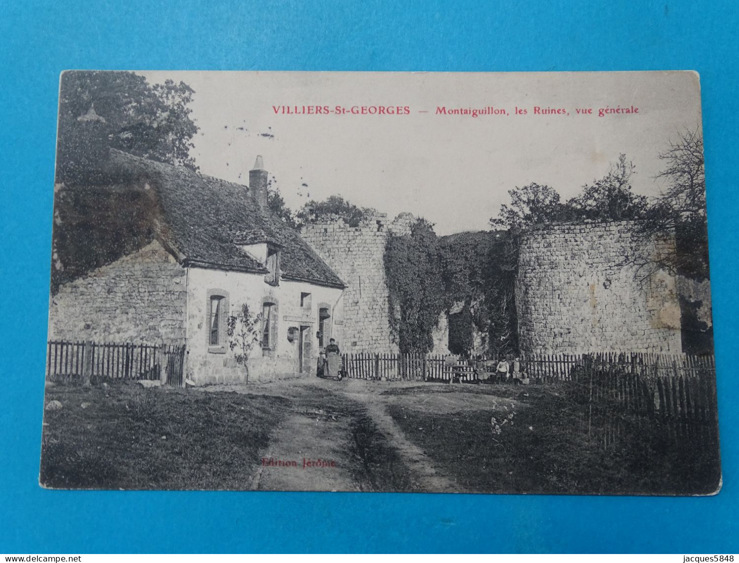 77) Villiers-st-Georges - N° - Montaiguillon, Les Ruines, Vue Générale - Année: 1908 - EDIT: Jérôme - Villiers Saint Georges