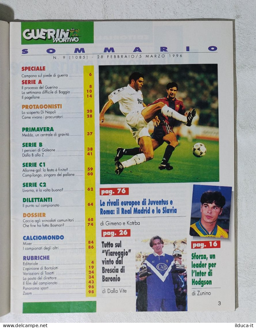 I115058 Guerin Sportivo A. LXXXIV N. 9 1996 - Alberto Tomba - Weah. Juve - Sport