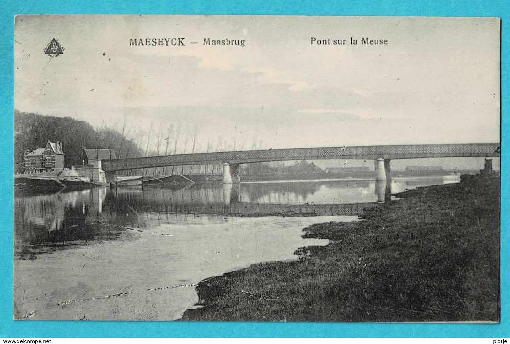 * Maaseik - Maaseyck (Limburg) * (PB) Maasbrug, Pont Sur La Meuse, Canal, Quai, Bateau, Péniche, Old, Rare - Maaseik