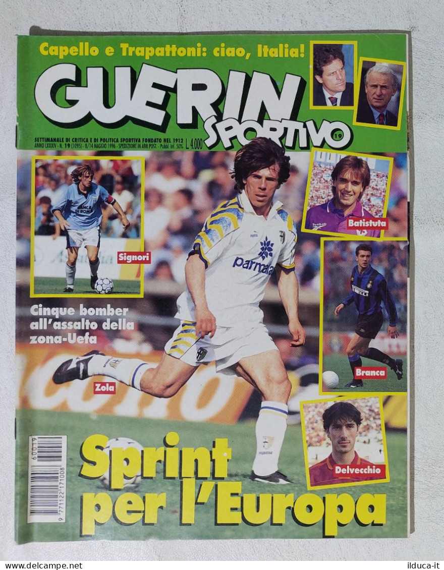 I115063 Guerin Sportivo A. LXXXIV N. 19 1996 - Signori Zola Batistuta Branca - Sport