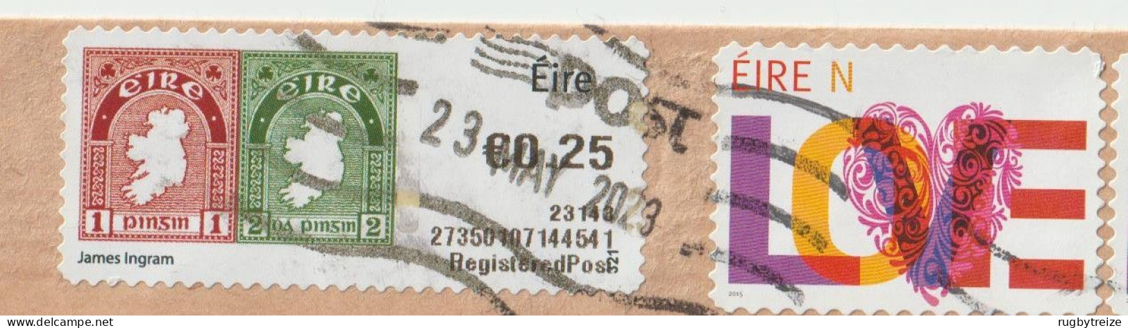 6753 Lettre Cover 2023 IRLANDE EIRE IRELAND LOVE AMOUR CODE BARRE  RECOMMANDE REGISTERED - Covers & Documents