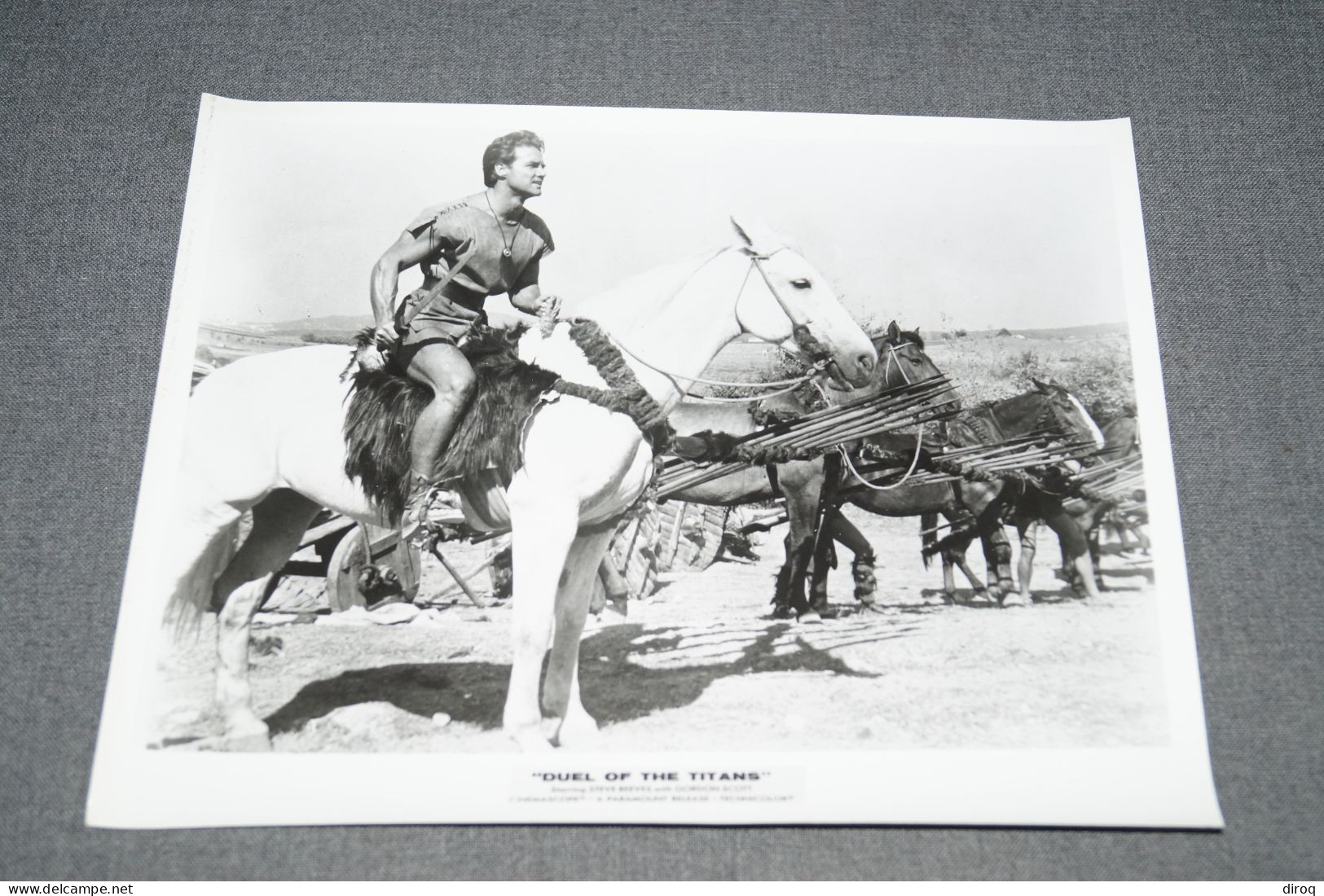 RARE,Steve Reeves, Grande Photo Originale Pour Le Cinéma,25,5 Cm. Sur 20,5 Cm. - Foto's