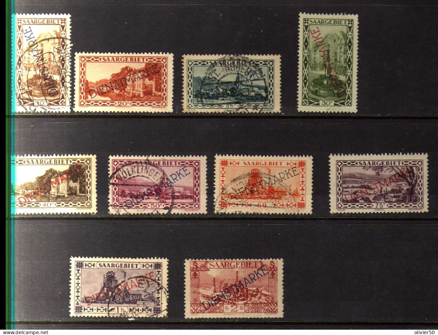 Sarre (1927-34)  - Timbres De Service - Neufs* Et Oblit - Officials