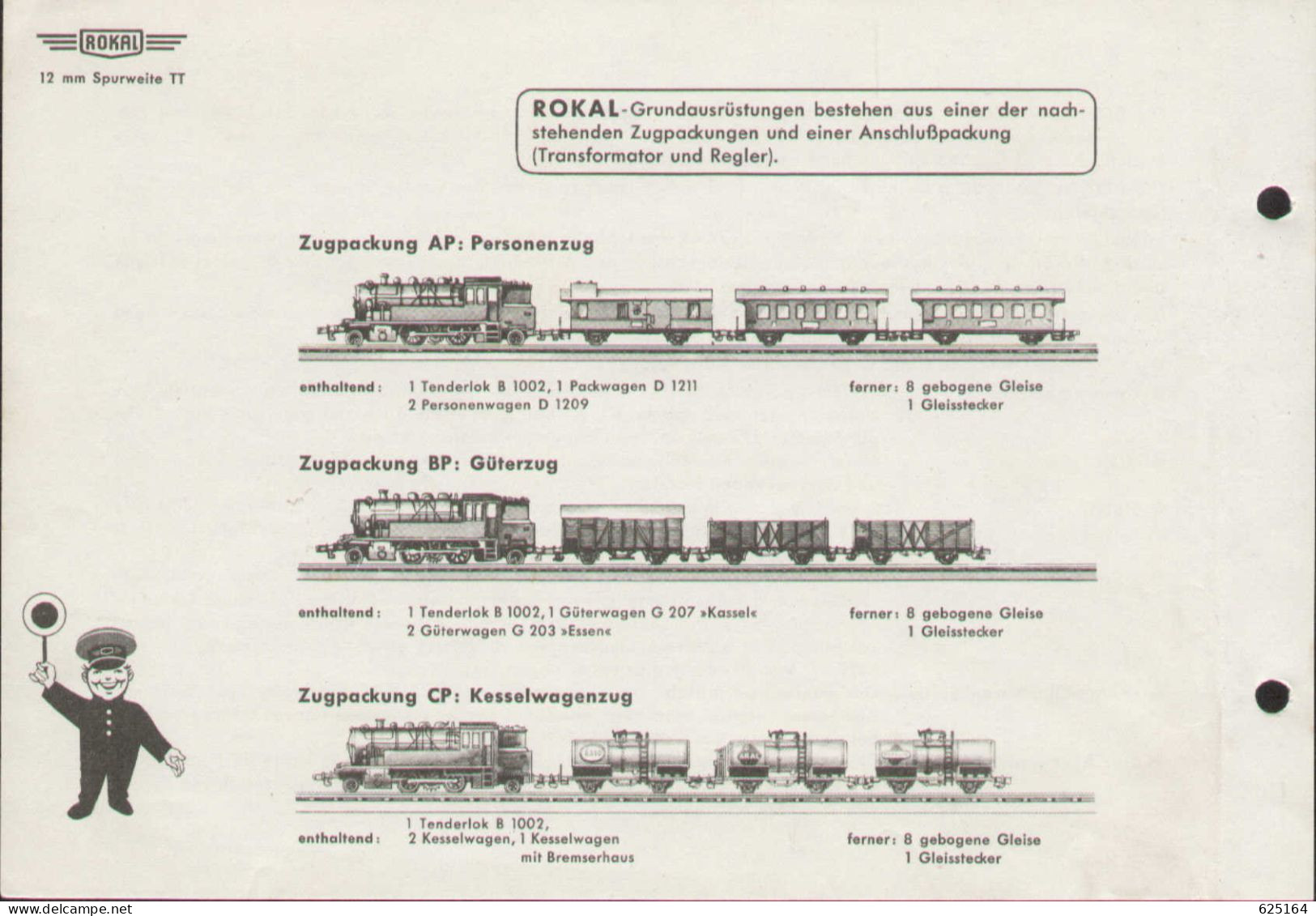 catalogue ROKAL 1955 Februar Modellbahn Katalog TT 1:120 12 mm.