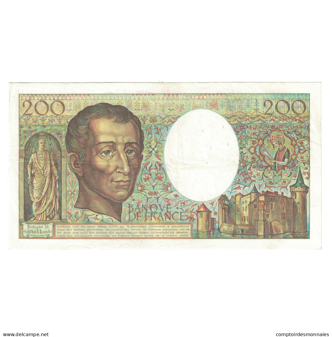 France, 200 Francs, Montesquieu, 1985, C.031 302035, SUP, Fayette:70.5, KM:155a - 200 F 1981-1994 ''Montesquieu''