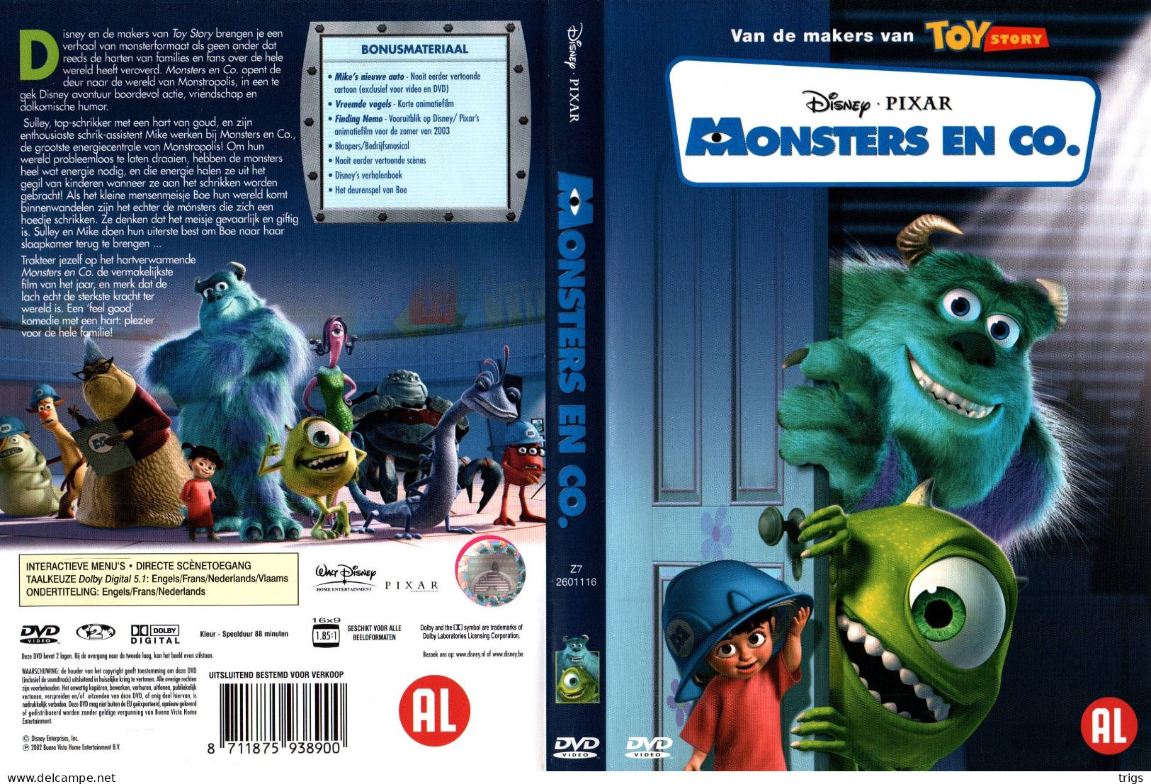 DVD - Monsters En Co. - Dessin Animé