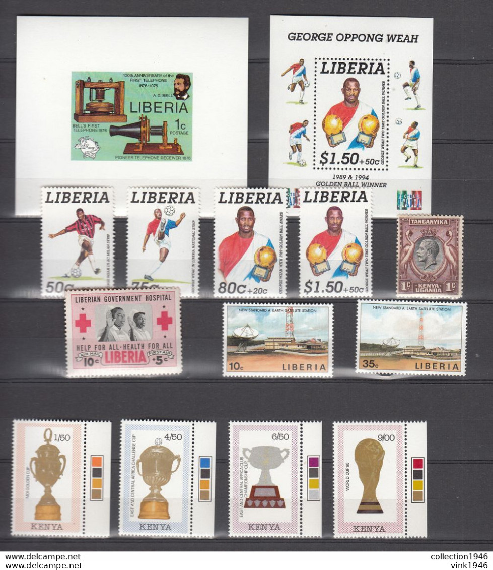 Liberia 1995 + Kenya 1990. Sets Soccer,voetbal,fussball,MNH/Postfris(C717) - Afrika Cup