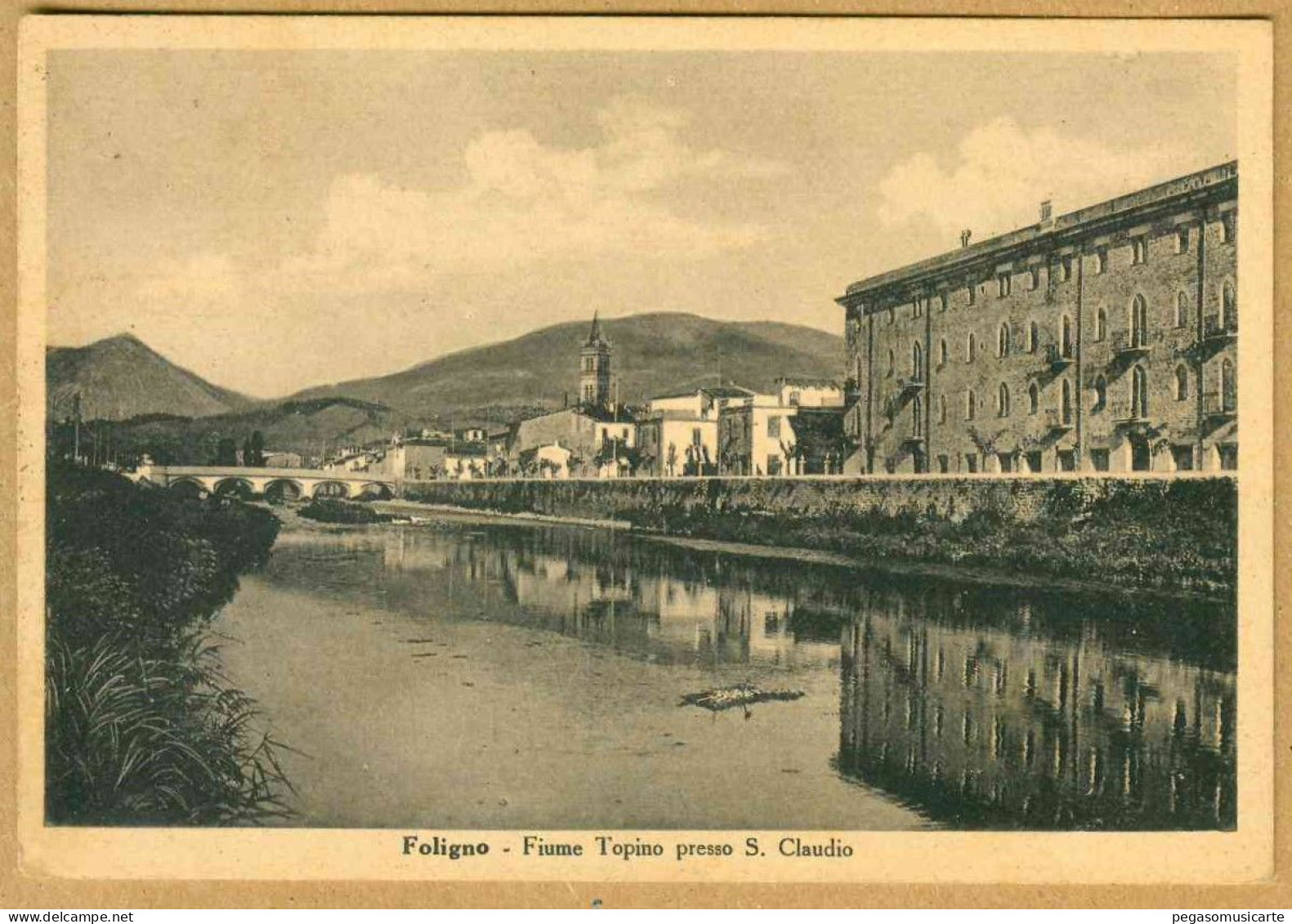 VXB207 - FOLIGNO FIUME TOPINO PRESSO S CLAUDIO PERUGIA 1941 - Foligno