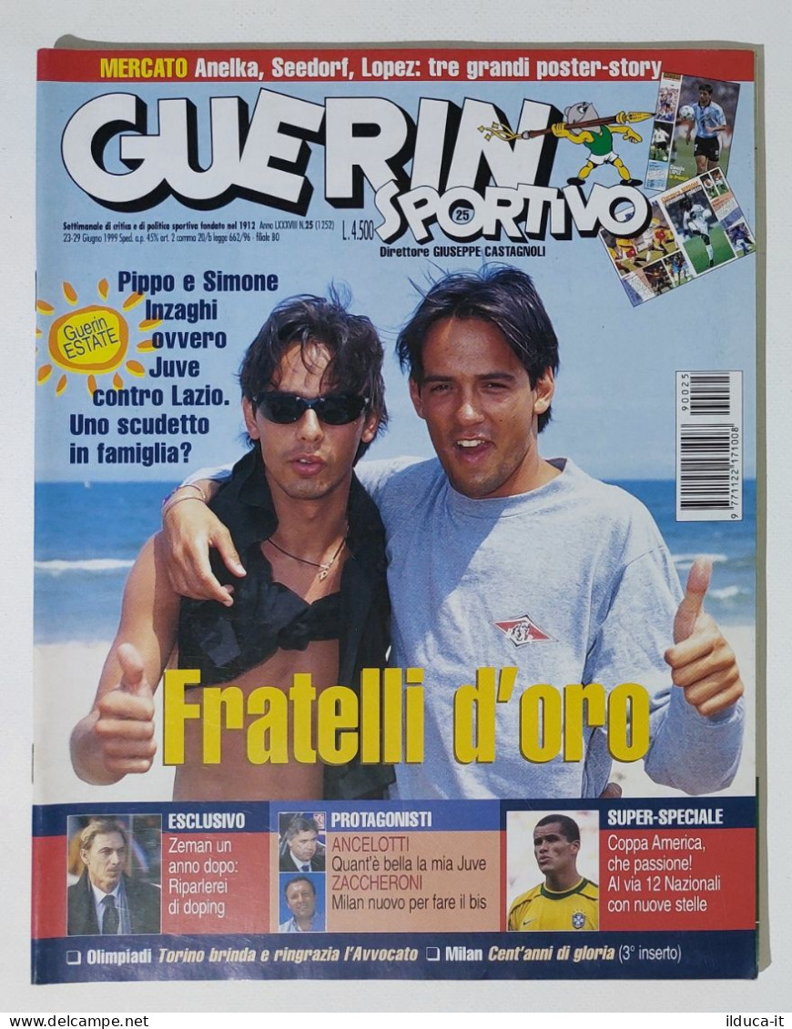 I115165 Guerin Sportivo A. LXXXVIII N. 25 1999 - Fratelli Izaghi - Ancelotti - Sport