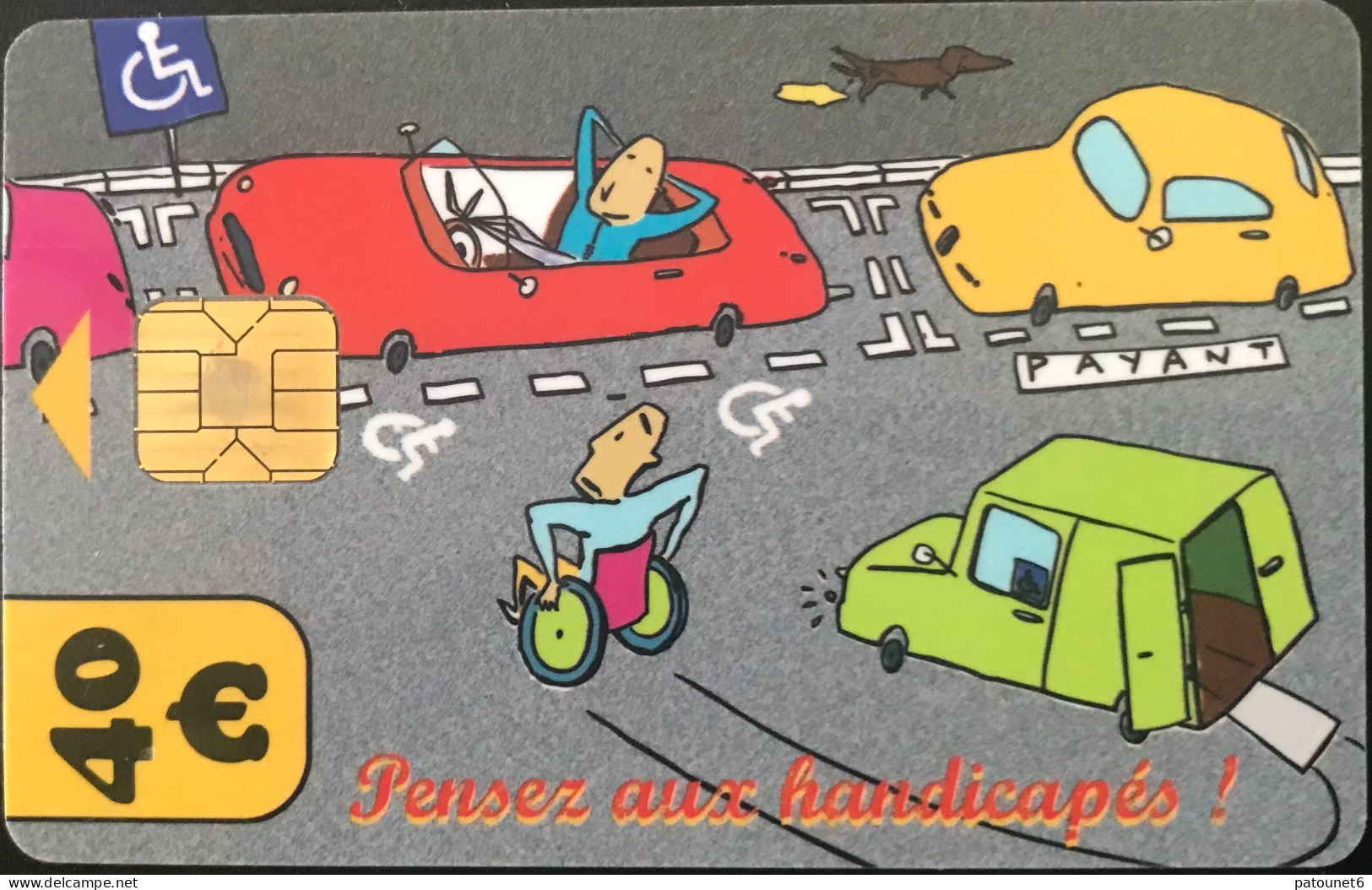 Stationnement  -  PARIS  -   Pensez Aux Handicapés  -  40 E. - Parkkarten