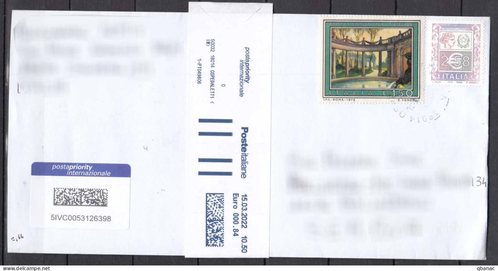 Italy Modern Cover To Serbia - 2021-...: Poststempel