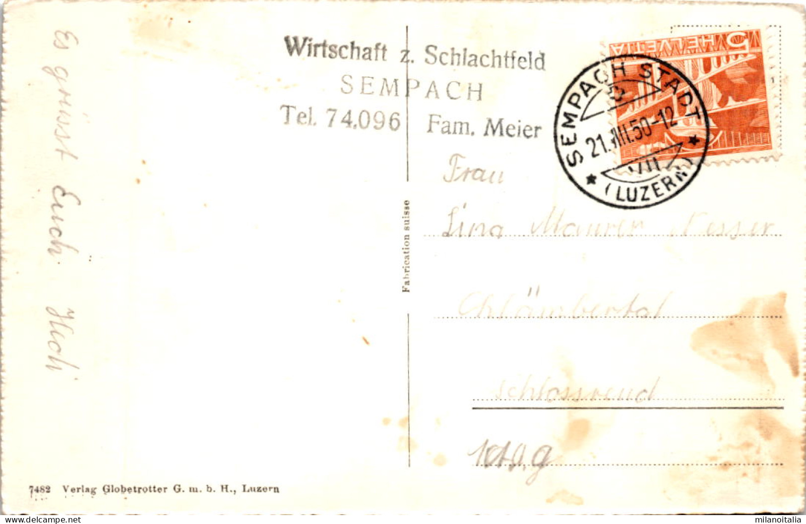 Inneres Der Schlachtkapelle Sempach (7482) * 21. 8. 1950 - Sempach