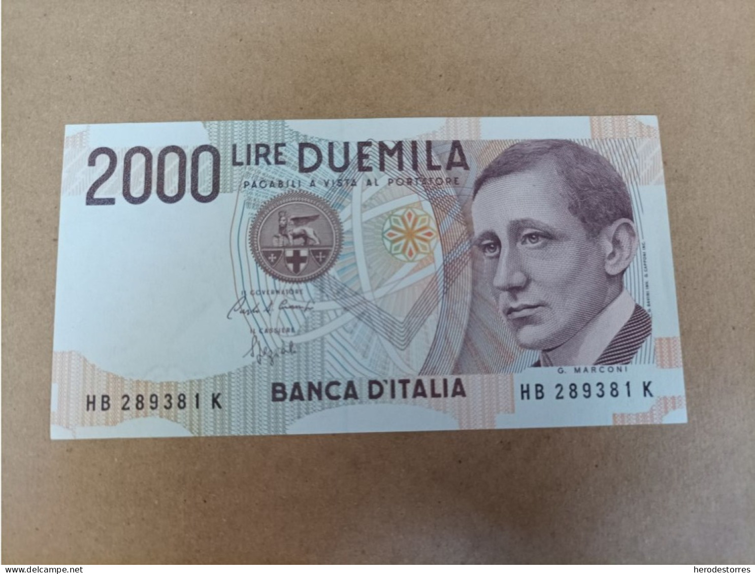 Billete De Italia De 2000 Liras, Año 1990, UNC - Zu Identifizieren