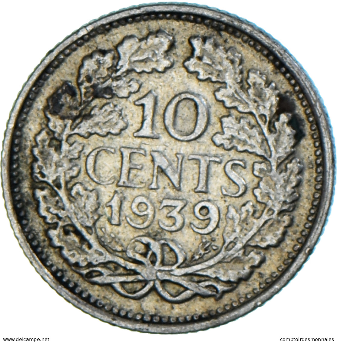 Monnaie, Pays-Bas, 10 Cents, 1939 - 10 Cent