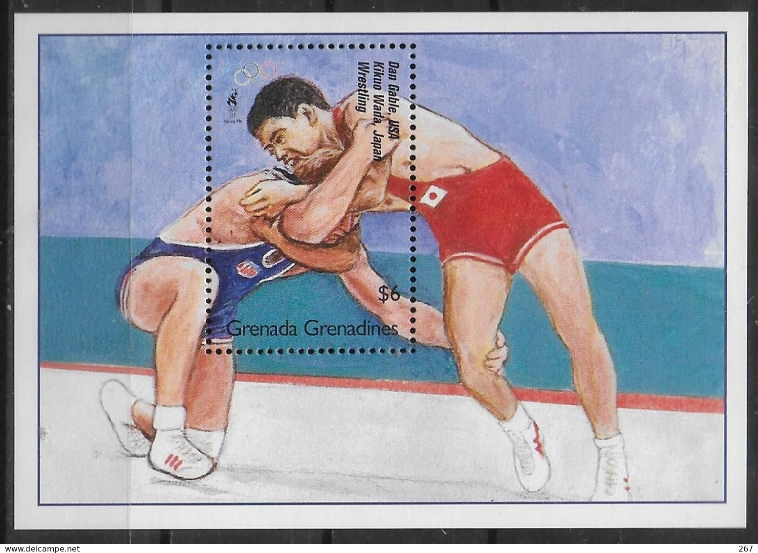 GRENADINES  BF 329 * *  ( Cote 7.50e ) Jo 1996  Lutte - Wrestling