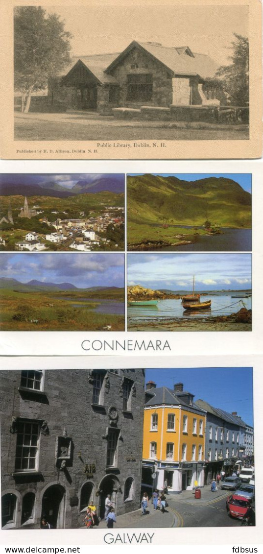 Eire Ireland 3 Postcards - See Scans For Stamps And Other Details - Verzamelingen & Kavels