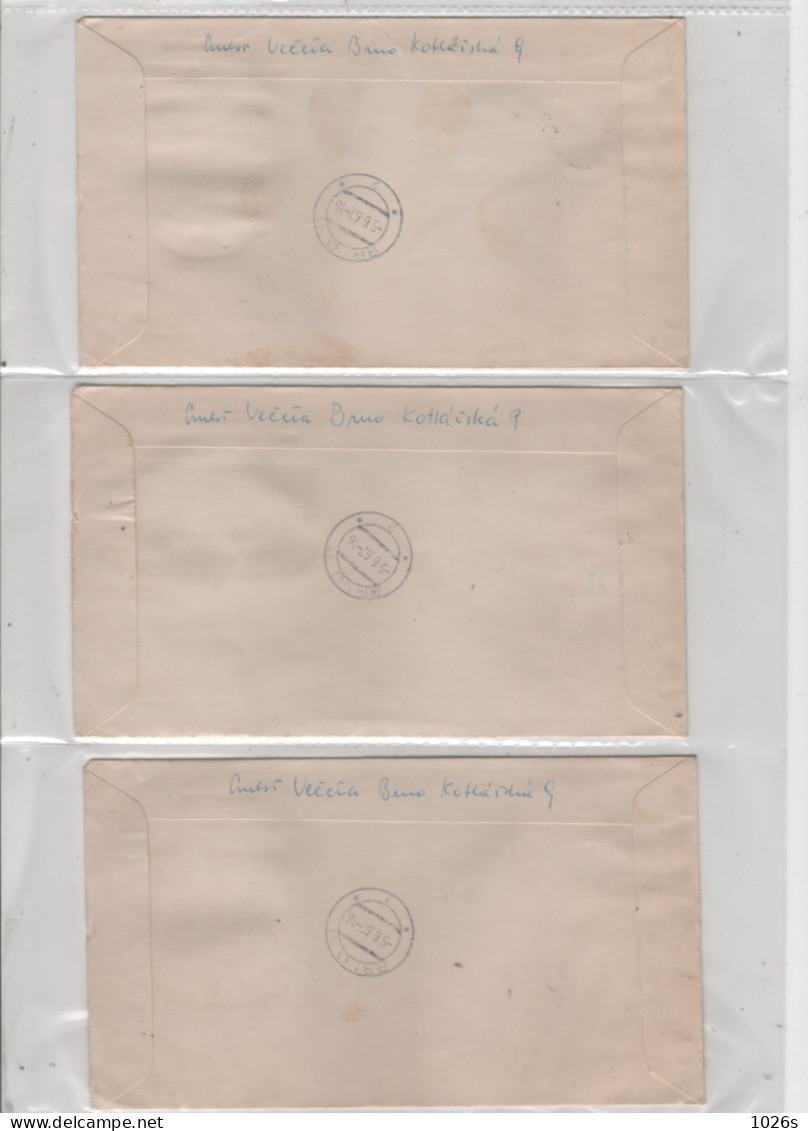 LOT DE 12 ENVELOPPES 1er JOUR DE TCHECOSLOVAQUIE DE 1967