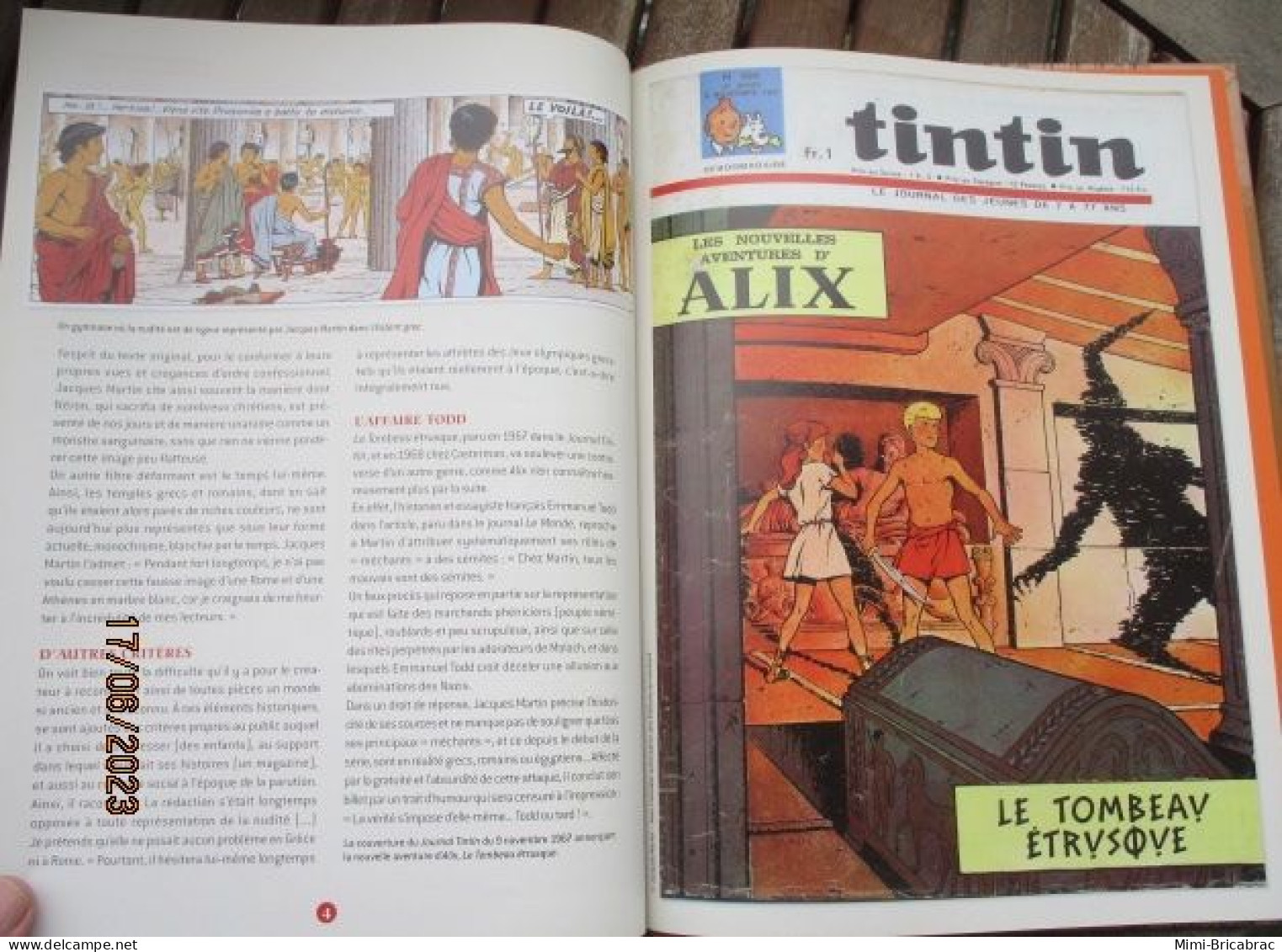 SF0714 / BD ALIX / LE TOMBEAU ETRUSQUE en excellent état , édition de 2012 , valait 7,99€, avec suppl LE MONDE D'ALIX