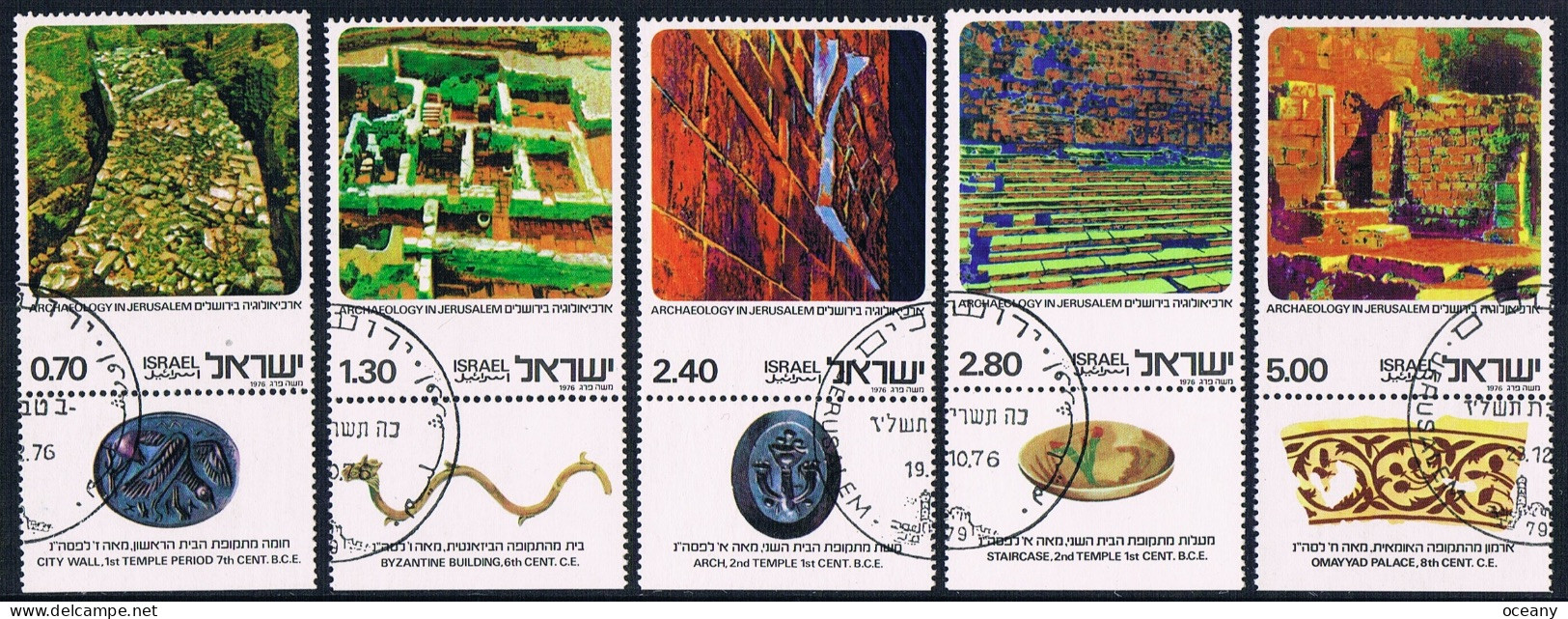 Israël - Découvertes Archéologiques 618/622 (année 1976) Oblit. - Used Stamps (with Tabs)