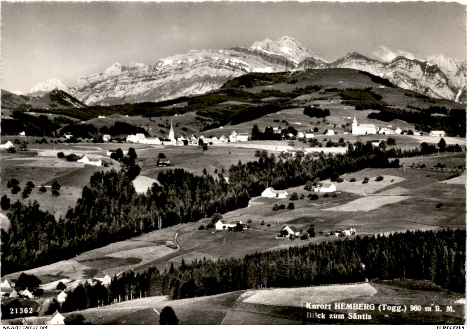 Kurort Hemberg (Togg.) - Blick Zum Säntis (21362) * 1. 8. 1960 - Hemberg