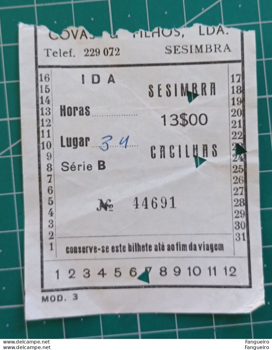 PORTUGAL BUS TICKET - Europa